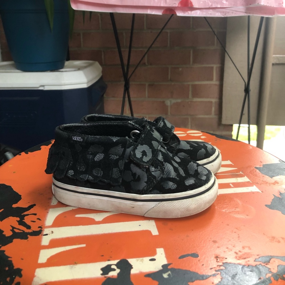 Hi top vans with Velcro strap